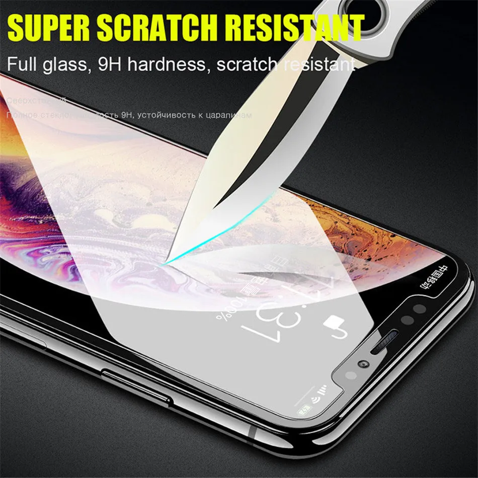 2 шт protecive стекло для iphone x s max xs xr r mas i phone ifone Закаленное Защитная пленка экрана