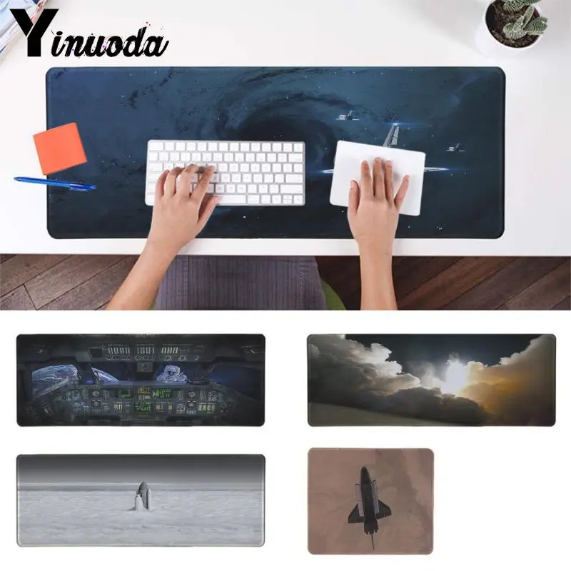 Yinuoda высокое качество космический челнок технология индивидуальные ноутбук игровой коврик для мыши резиновая ПК компьютер игровой коврик