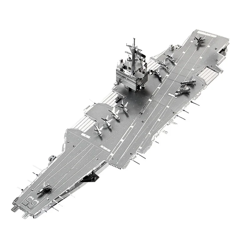 

Piececool USS ENTERPRISE CVN-65 Aircraft Carrier DIY 3d Metal Nano Puzzle Assemble Model Kits P083-S Laser Cut Jigsaw Toys