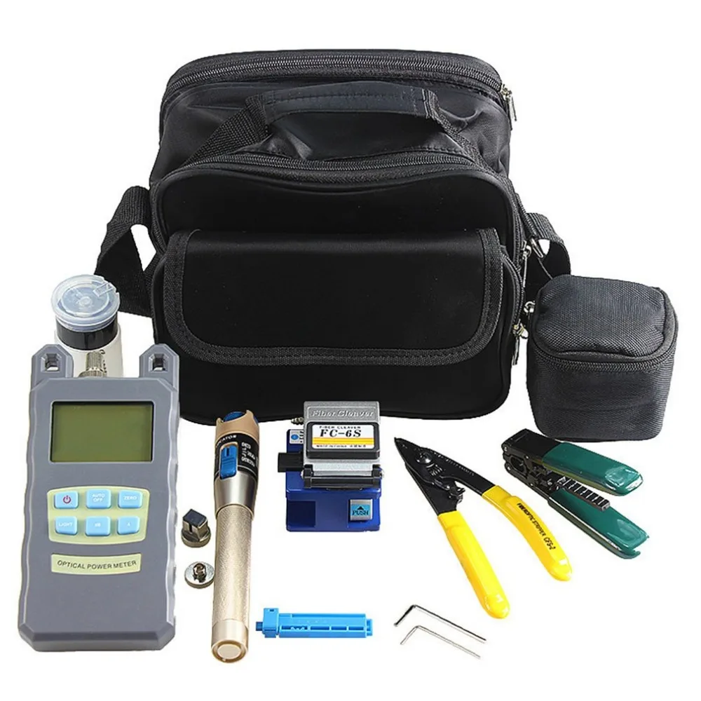 

Practical Fiber Optic Tool Kit Fiber Cleaver Optical Power Meter 1mW Laser Tester Visual Fault Locator Fiber Stripper