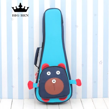 

23inch Hawaii small guitar case,26inch Uklele bag cover little guitar bags 24inch cartoon Ukulele straps bag cute bear case bag