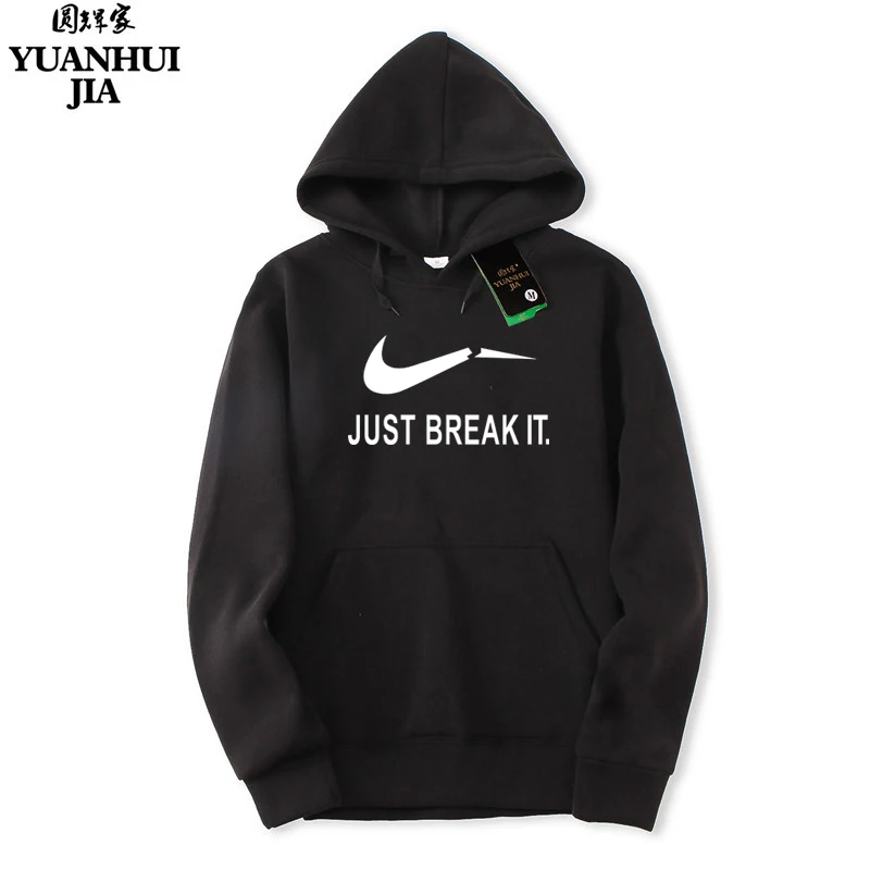 Осень новинка высокое Just break it печатных спортивной Для мужчин толстовка хип-хоп