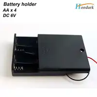 6 ボルト防水電池ホルダー 4 × 1.5 ボルト 4AA バッテリーシェル 4XAA バッテリーケース 4XLR6 電池ボックス上で /オフスイッチ 6''wire 、 100 ピース/ロット