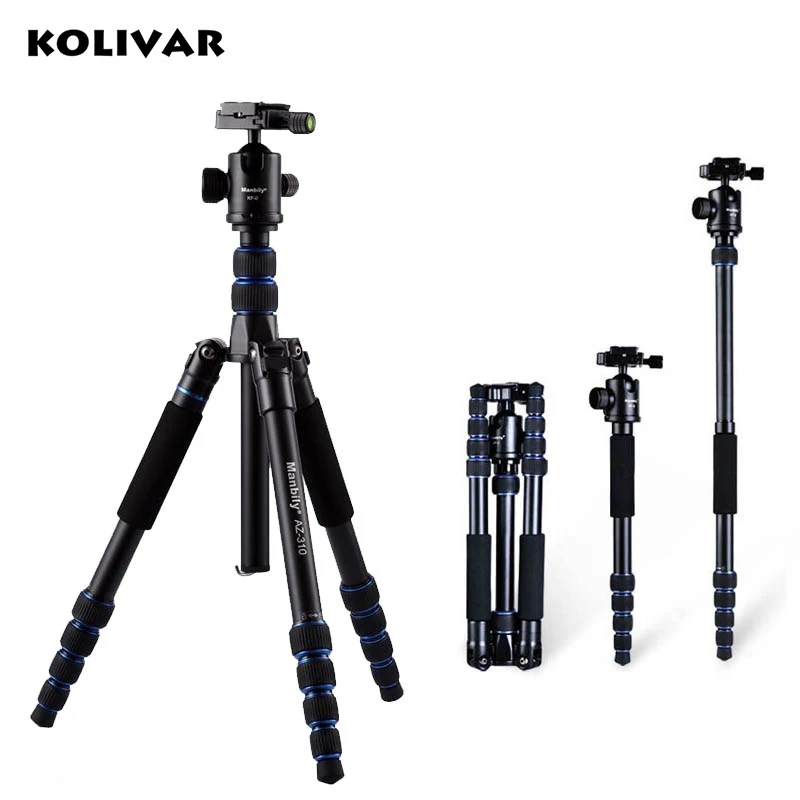 

Manbily AZ310 Professional Tripod Monopod Ball Head Portable Compact Travel Photo DSLR Tripod Stand / Better than Q666