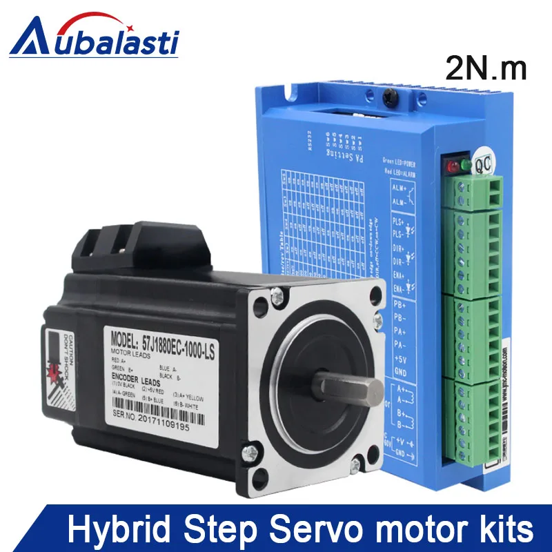 2N.M Hybrid шаг серводвигатель драйвер 2HSS57 + 57J1880EC 1000 замкнутому циклу входное