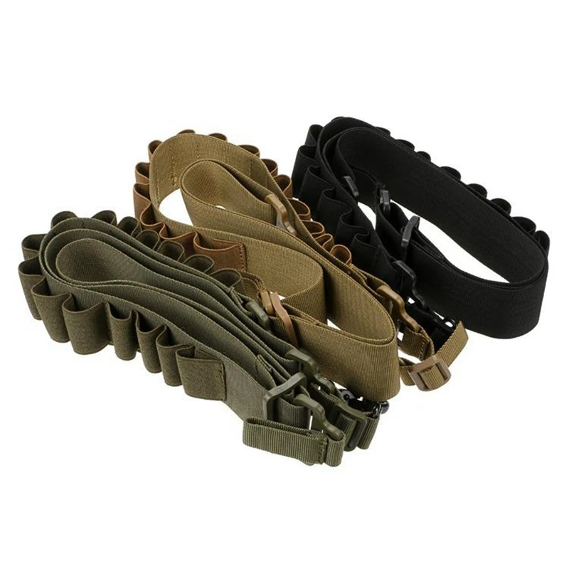 

15 Round Shells 12 20 Gauge Bandolier Ammo Holder New Nylon Adjustable Multi function Tactical Hunting Adjustable Gun Sling