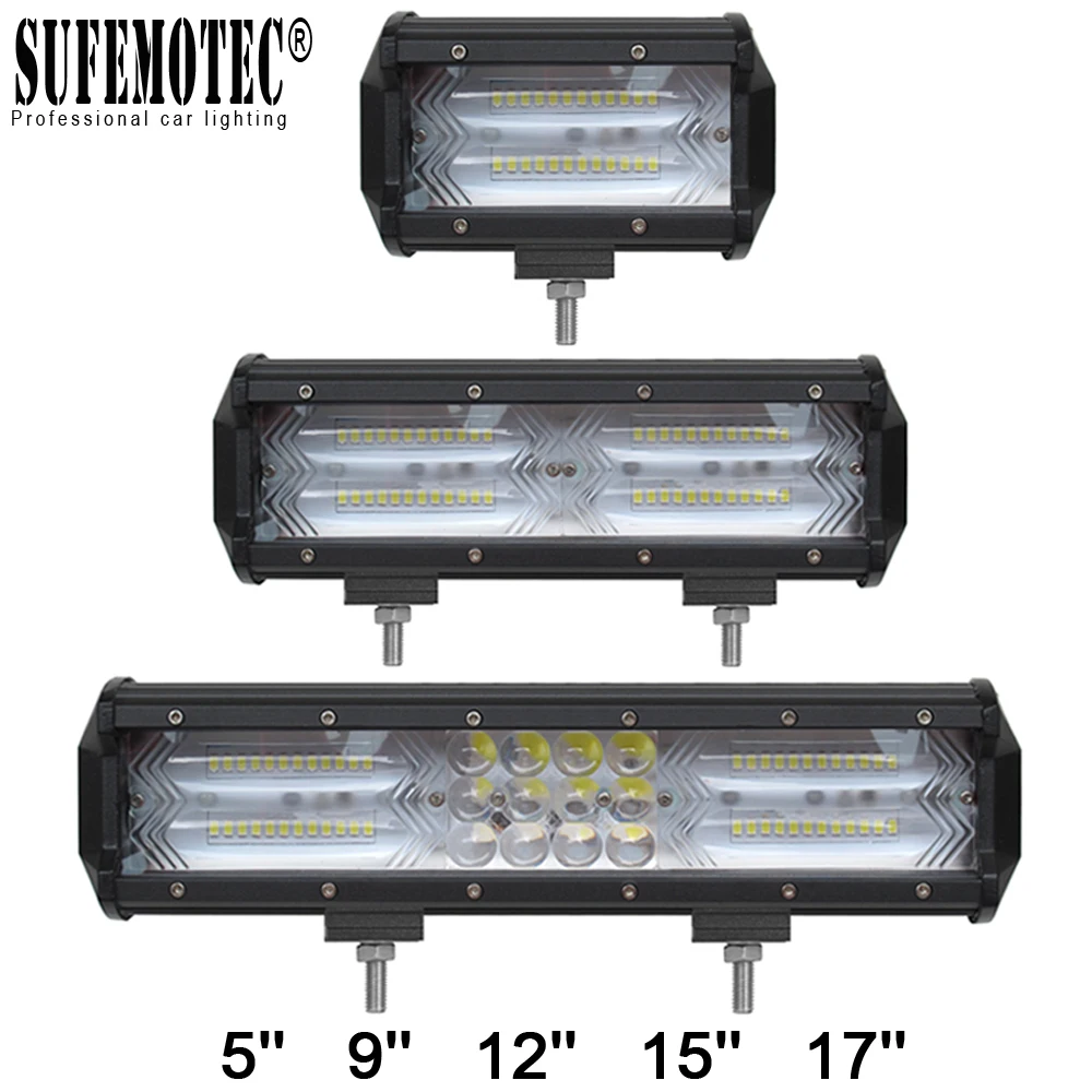 

5" 9" 12" 15" 17 Inch Led Light Bar 12V 24V Led Work Lamp Offroad 4x4 Truck Boat 4WD ATV UTV SUV UAZ Motorcycle Driving Lights