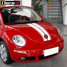 Автостайлинг кузова набор полосок для Volkswagen Beetle 2002-2006 капот крыша задний багажник Полосы Виниловые наклейки аксессуары