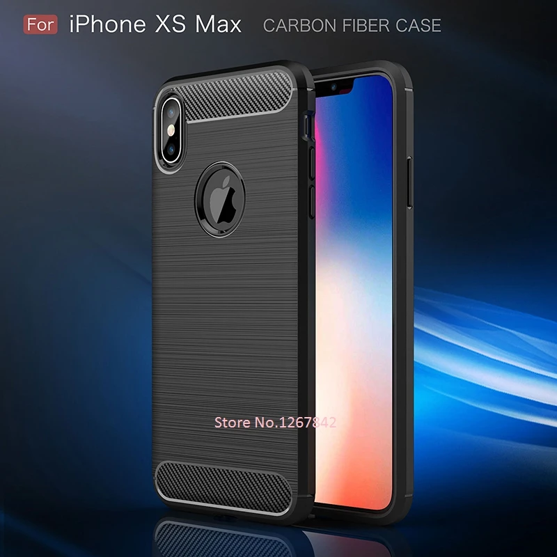 cheap TPU Silicone Bumper For iPhone Xs Max Cover Anti Shock Soft Carbon Phone Cases For iPhone XR XS Max X 10 7 Plus 6 6sPlus 5 5s SE