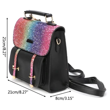 

THINKTHENDO Women Sequins Small Backpack Fashion School Bag Soft Handle Shine Traveling Bag New Luxury Designer Backpacks