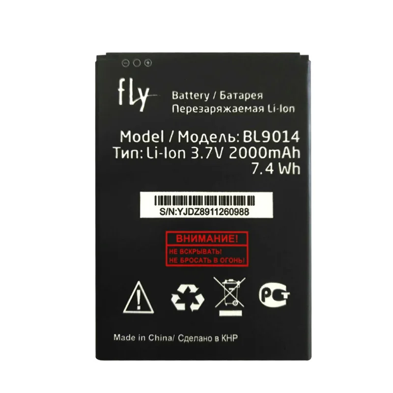 3,7 V 2000mAh BL9014 Аккумулятор для Fly BL9014 BL 9014 запасная батарея для мобильного телефона