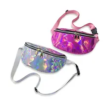 5 цветов, панковская Женская Радужная полиуретановая прозрачная поясная сумка, новинка, женская сумка на пояс, сумка на пояс, серебро, черный, золото