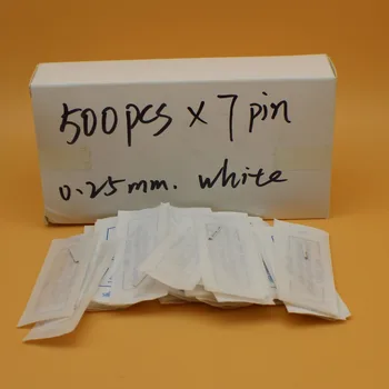 

500 PCS 7 Pin Eyebrow Tattoo Needles Permanent Makeup Blade For 3D Eyebrow Embroidery Microblading Manual Tattoo Pen