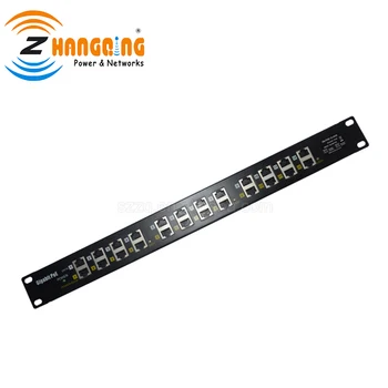 

Gigabit Patch panel 12port Passive PoE Injector Rounk mount 10/100/1000Mbps for 12 IP Cameras, VOIP Phones or WiFi Access Point