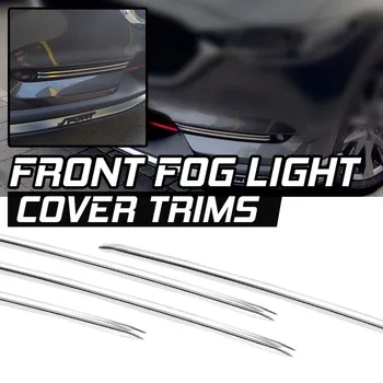 

4Pcs Car ABS Chrome Front Fog Light Foglight Lamp Cover Decoration Sticker Trim Chromium For Mazda CX-5 CX5 2017 2018 2019