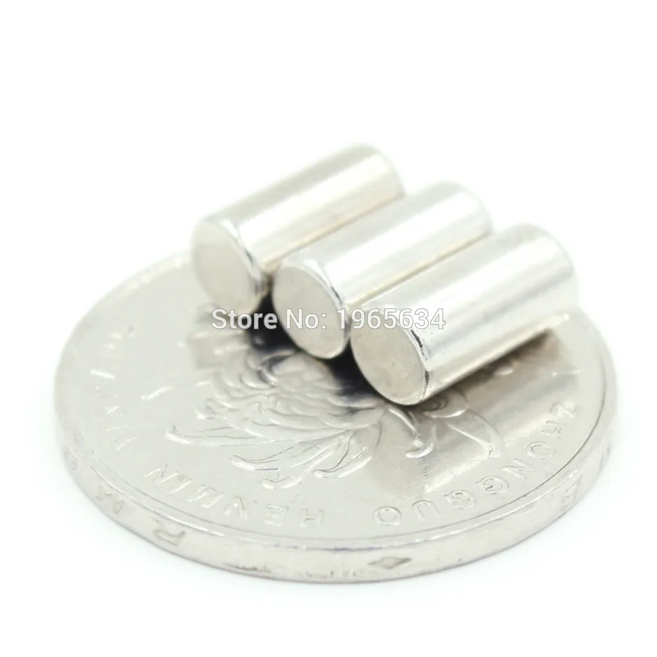 1000 шт. Неодим N35 диаметр 5 мм X 10 мм сильные магниты маленький диск NdFeB редкоземельный для ремесленных моделей холодильник торчащий Магнит 5x10 мм