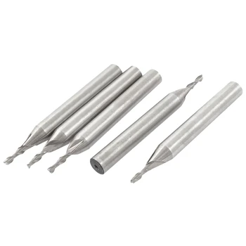 

2mm x 6mm Inch HSS-AL Straight Shank 2 Flutes End Mill Cutter 5pcs