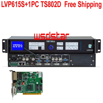 

VDWALL LVP615S+1PC TS802D Inputs: SDI/DVI/VGA/HDMI/DP/YPbPr 2304*1152 WIFI control LED Video Processor Free Shipping