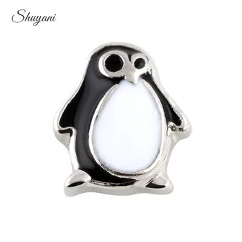 

F457 Newest Fashion Animal Penguin Charms for Floating Locket Charms Jewelry Accessories 20pcs/lot