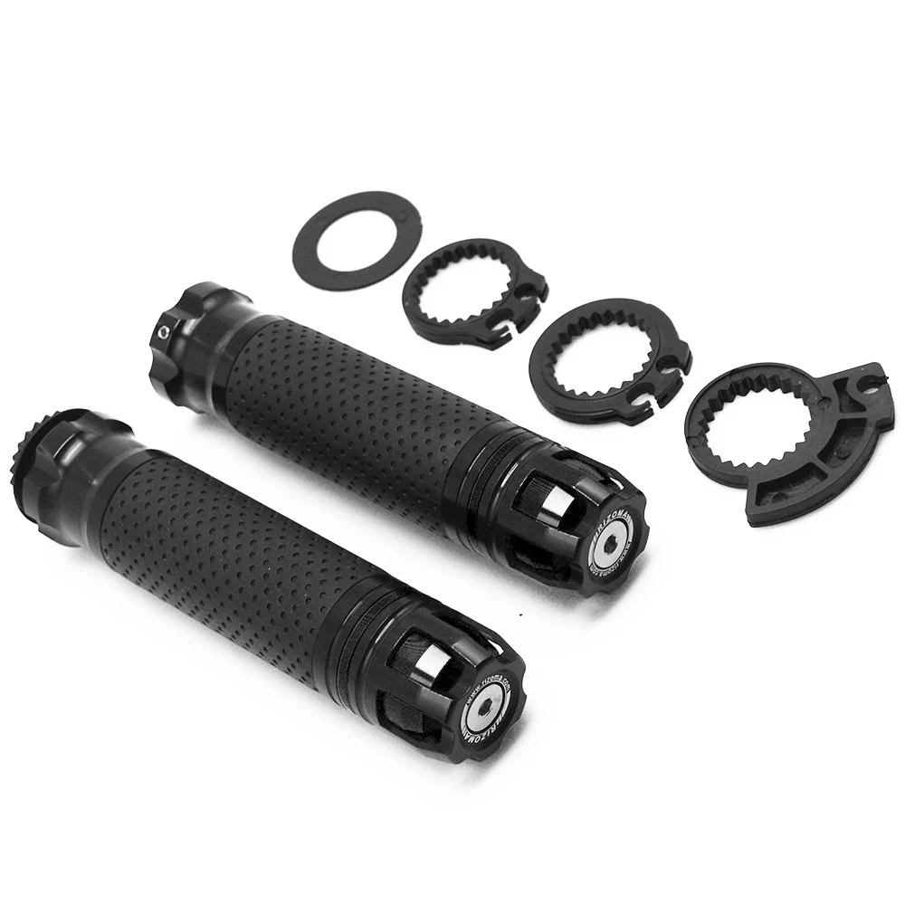 

Universal Motorcycle 7/8" 22MM Handlebar Grips Handle Bar End Skid Hand Grip CNC Aluminum