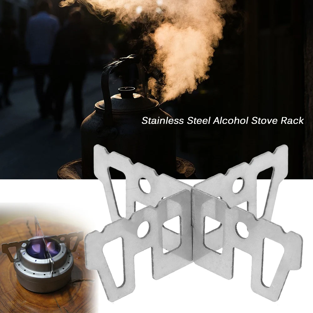 

Outdoor Mini Alcohol Stove Rack Cross Stand Camping Stove Stand Mini Ultralight Furnace Support Rack Stainless Steel Stove Racks