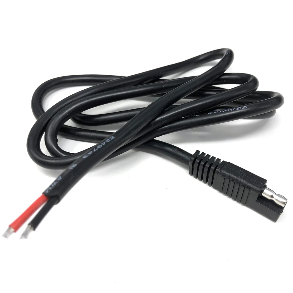 Diy 130cm Sae Connector 2 Pin Lug Cable Battery Charger Quick Disconnect Sae Extension Cord 14awg For Motorcycle Car Tractor Cables Adapters Sockets Aliexpress