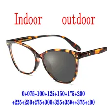 Для женщин квадратная оправа прогрессивные Мультифокальные линзы ретро Солнце фотохромные очки для чтения открытый солнцезащитные очки uv400 FML