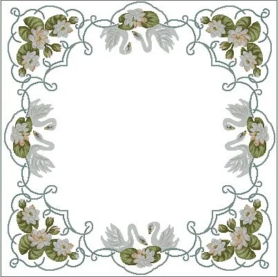 

FREE delivery Top Quality lovely beautiful tablecloth cross stitch kit swan love swans, cross stitch table cover