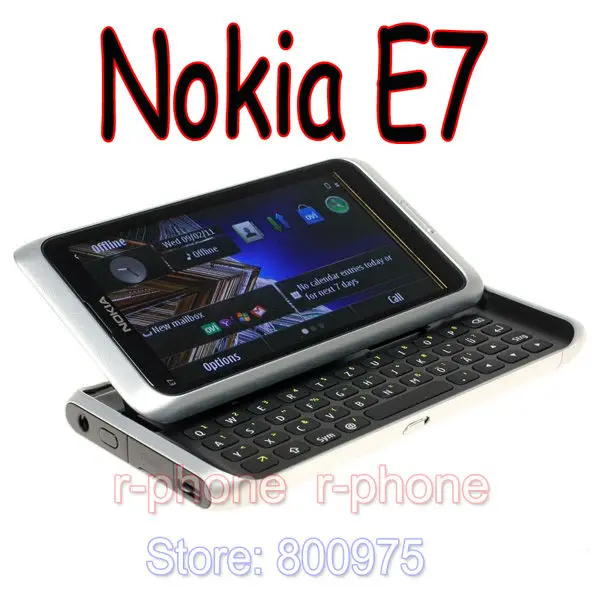 Оригинальный NOKIA E7 мобильный телефон разблокирован 3G wifi смартфон