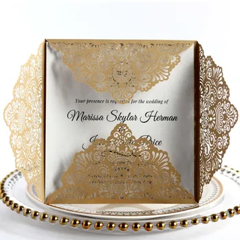 

Laser Cut Greeting Card Free Pritning Inside Card Wedding Invitations Universal Invitation Card for Party 10pcs/lot