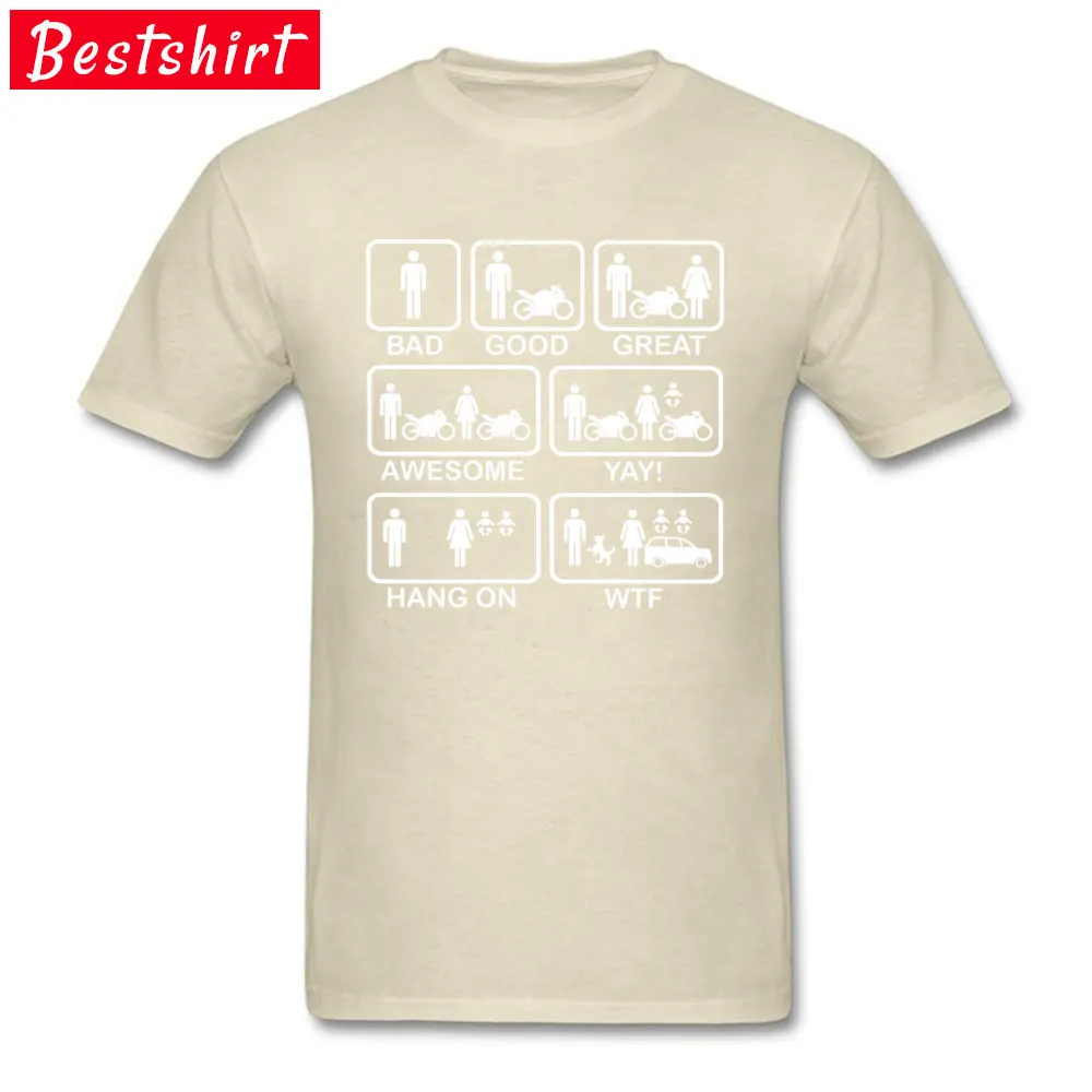 Tops & Tees Motorbike-Logo Tops Shirt Summer/Fall Cheap Funny Short Sleeve 100% Cotton O-Neck Men's T Shirts Funny Motorbike-Logo beige