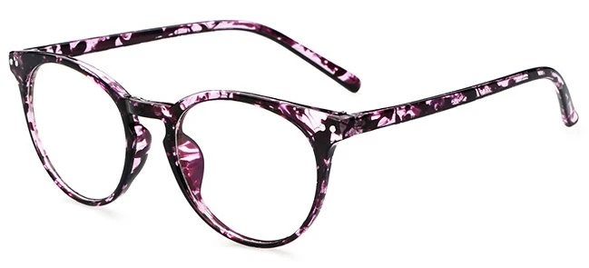 Фирменный дизайн, сексуальные очки для очков, оправы для очков для женщин, простые зеркальные оправы для компьютера, oculos de grau - Цвет оправы: Purple Flower