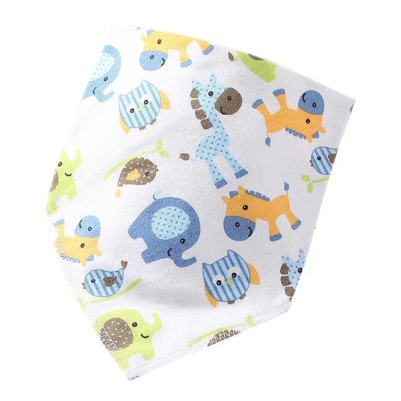 

2018 Infant Burp Cloths Newborn Baby Boy Girl Cotton Bids Cartoon Baby Things Feeding Saliva Towel Triangle Bandana Bibs