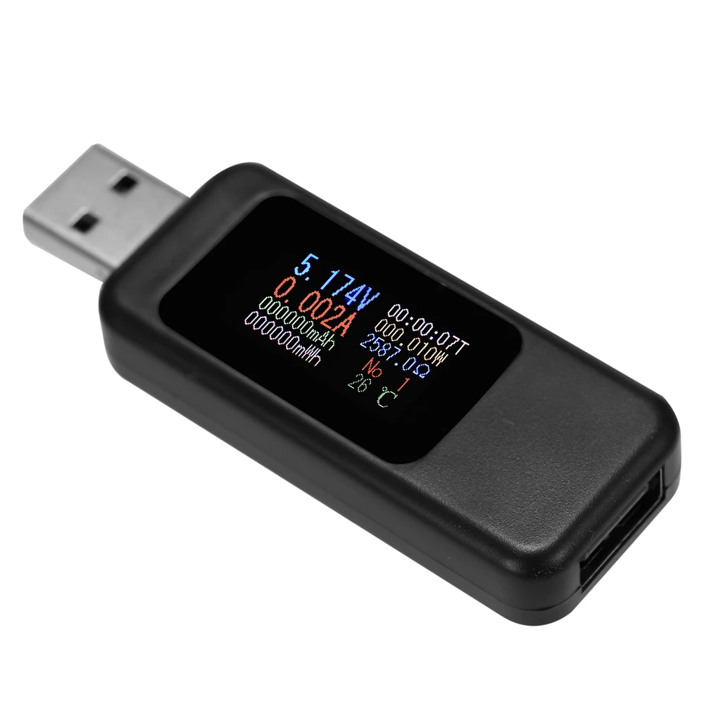 Цифровой цветной ЖК-дисплей экран USB тестер напряжение Измеритель ваттметр синхронизации Амперметр usb-зарядное устройство Тестер