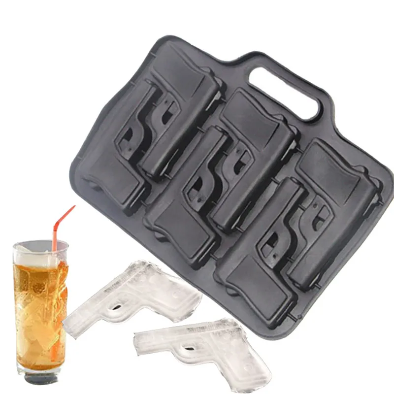 

EPASUN DIY Ice Cube Mold Gun Shape Ice Cube Tray Fruit Ice Cream Maker Kitchen Bar Drinking Tool Ice Mould Accessories