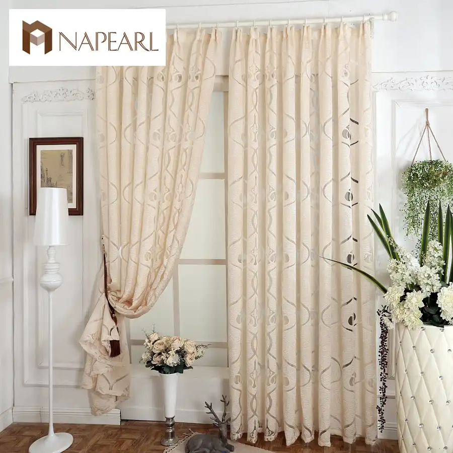 Napearl 1 Piece Design Rustique Sur Mesure Rideaux Pour Fenetres