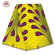 Африканская хлопчатобумажная ткань с принтом модная африканская Анкара ткань одежда африканская восковая печать ткань новая Bintarealwax 24fs1224