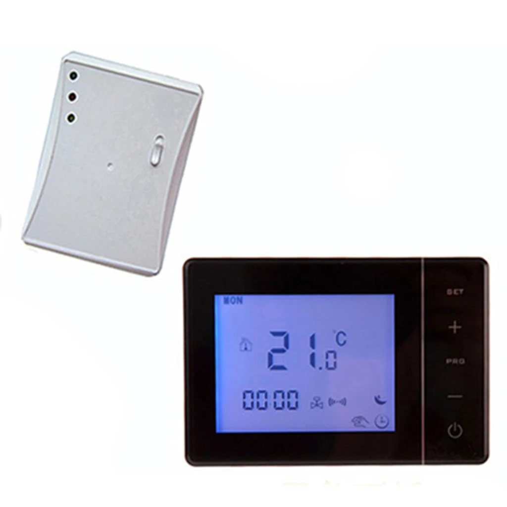 HY01RF RF Wireless Room Thermostat Wall Gas Boiler Heating Remote Controller Frost Protection NTC Sensor with LCE blue backlight