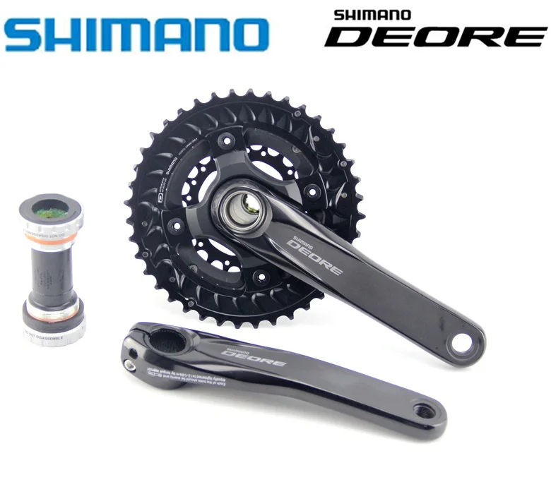 SHIMANO DEORE FC M6000 HOLLOWTECH II диаметра окружности болтов(M6000 2x10 3x10-Speed BB52 40-30-22T 28-38T 26-36T 170 мм 175 мм M610 диаметра окружности болтов