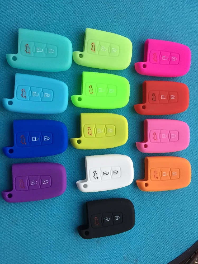 

1pc Silicone Cover Smart Key Case For Hyundai Equus Genesis Veloster For KIA Sportage Forte Optima Soul Azera Sorento 3 Button