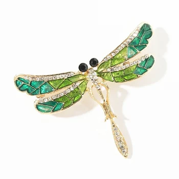 

Women Cute Brooch Crystal Pins Insect Vintage Femme Dragonfly Jewelry Coat Accessories Fashion Animal
