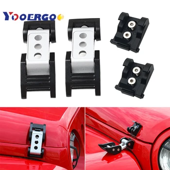 

ABS Car Exterior Protect Black Lock Hood Latch Catch Decoration For Jeep Wrangler JK Car Engine Hood Lock Latches Catch Locking