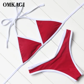 

OMKAGI Swimsuit Swimwear Women Sexy Push Up Micro Bikinis Set Bathing Suit Beachwear Maillot De Bain Femme Brazilian Bikini 2018
