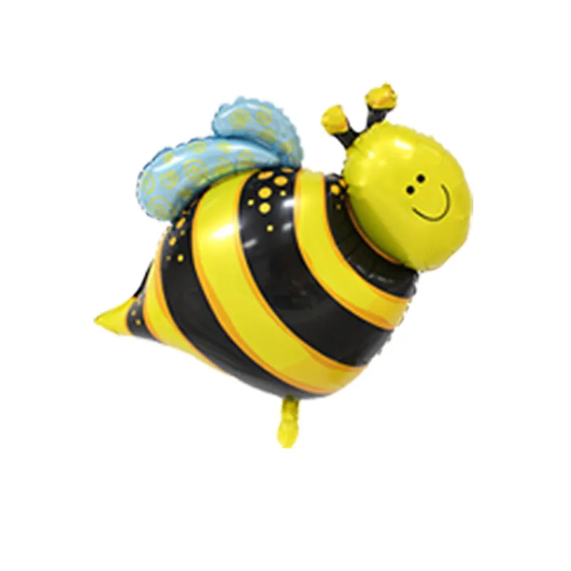 6 шт./лот, мини воздушные шары из фольги в виде головы животного, надувные воздушные шары с днем рождения, вечерние украшения, Детские вечерние принадлежности - Цвет: bee