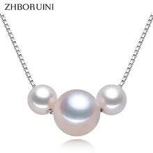 Мода zhboruini жемчужное ожерелье жемчужные ювелирные изделия натуральный пресноводный жемчуг медведь кулон 925 стерлингового серебра ювелирные изделия для женщин подарок