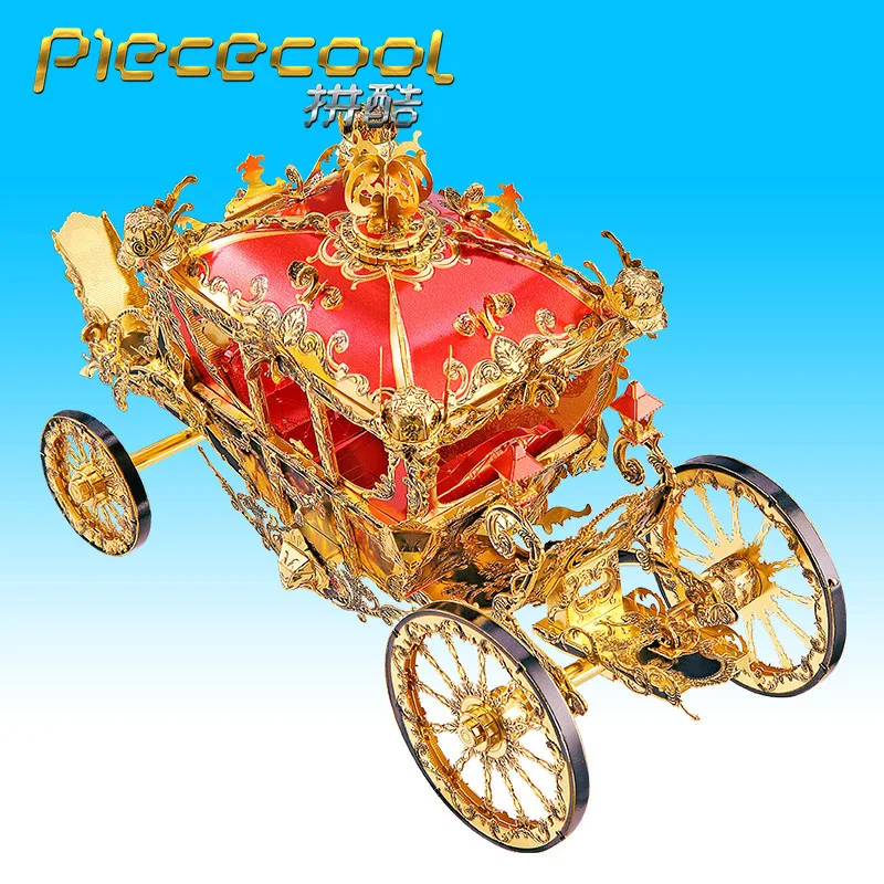 Piececool принцесса карета 3d металлическая головоломка Сборная модель наборы лазерная резка головоломки игрушки P122