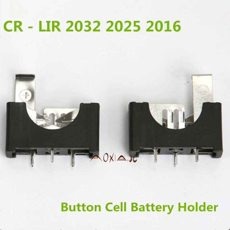 

2Pcs CR/LIR2032 2025 2016 Battery Holder Batteries Button Cell Holder Socket Case