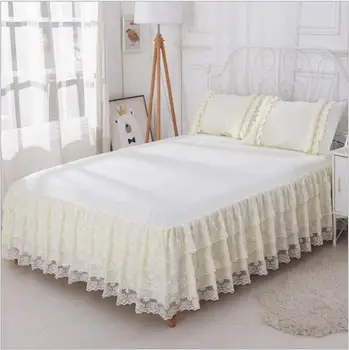 

hot selling bed skirt lace with high quality beautiful bed skirt