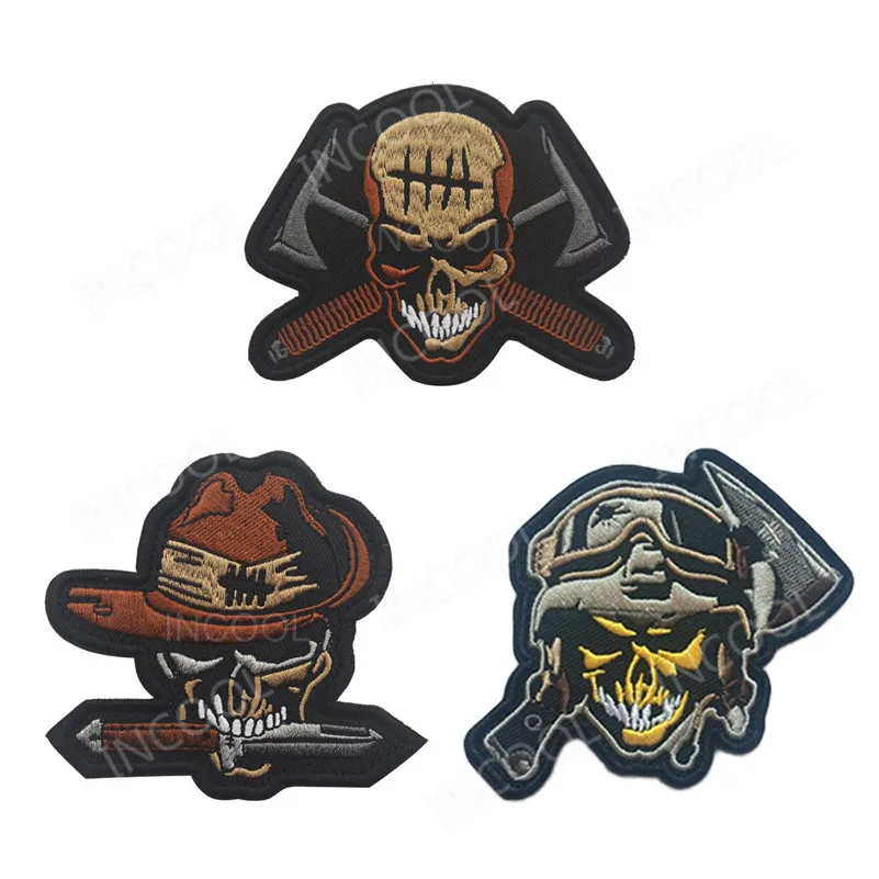 

Embroidery Patch Skull Australia ARMY Military Morale Patch Tactical Emblem Badges Appliques Combat Embroidered Patches For Bags