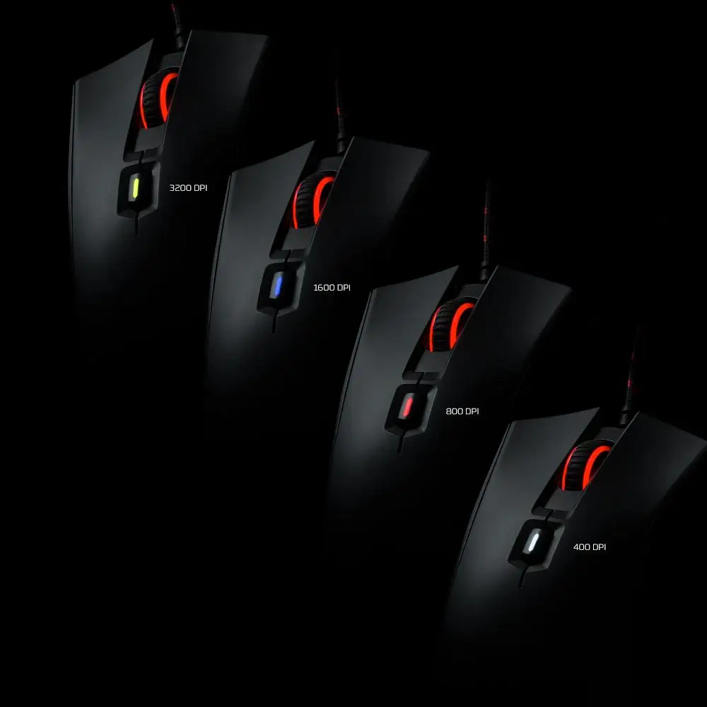 Kingston Gaming Maus HyperX Pulsefire FPS Mouse Gamer 400 800 1600 3200 DPI Ergonomic Professional gaming-mouse for PC Gamer (2)